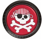 Pirate Party 7" Red Plates (8pcs/pkt)